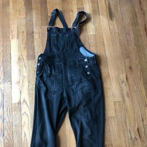 Old Navy Overalls Black Straight Leg 10 Large
